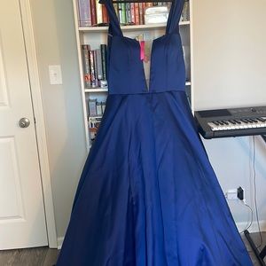 morilee larissa navy blue ballgown style 43041,